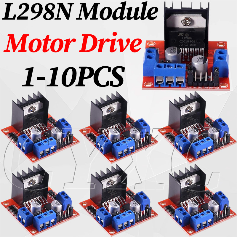 1-10PCS L298N Stepper Motor Dr - L298N Module recension och pris