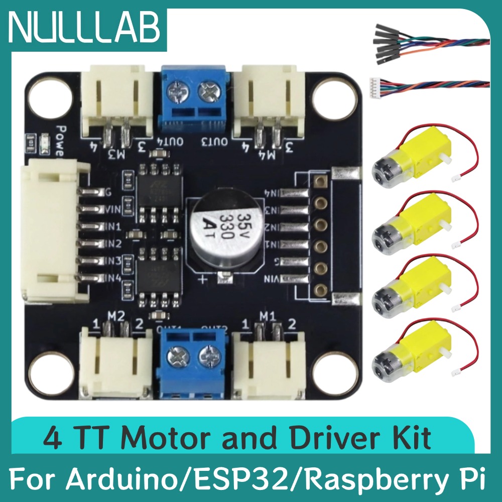 4 TT Motor and Driver Kit 4 DC - Motor Driver L298N recension och pris