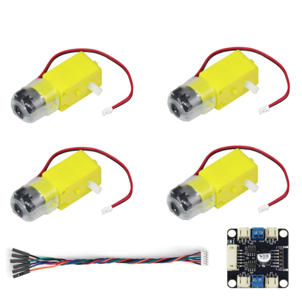 4 TT Motor and Driver Kit 4 DC - Motor Driver L298N recension och pris