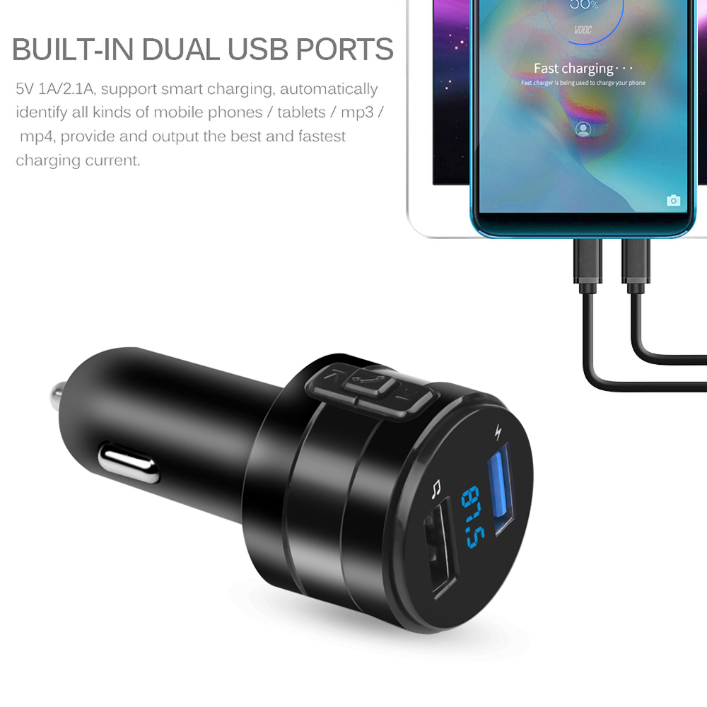 Bluetooth 4.2 FM Transmitter C - Robot Bluetooth Car recension och pris