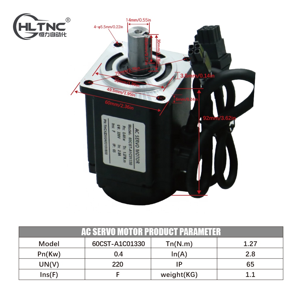 60mm 400W 220V 2.8A 1.27NM AC  - Servo Kit recension och pris
