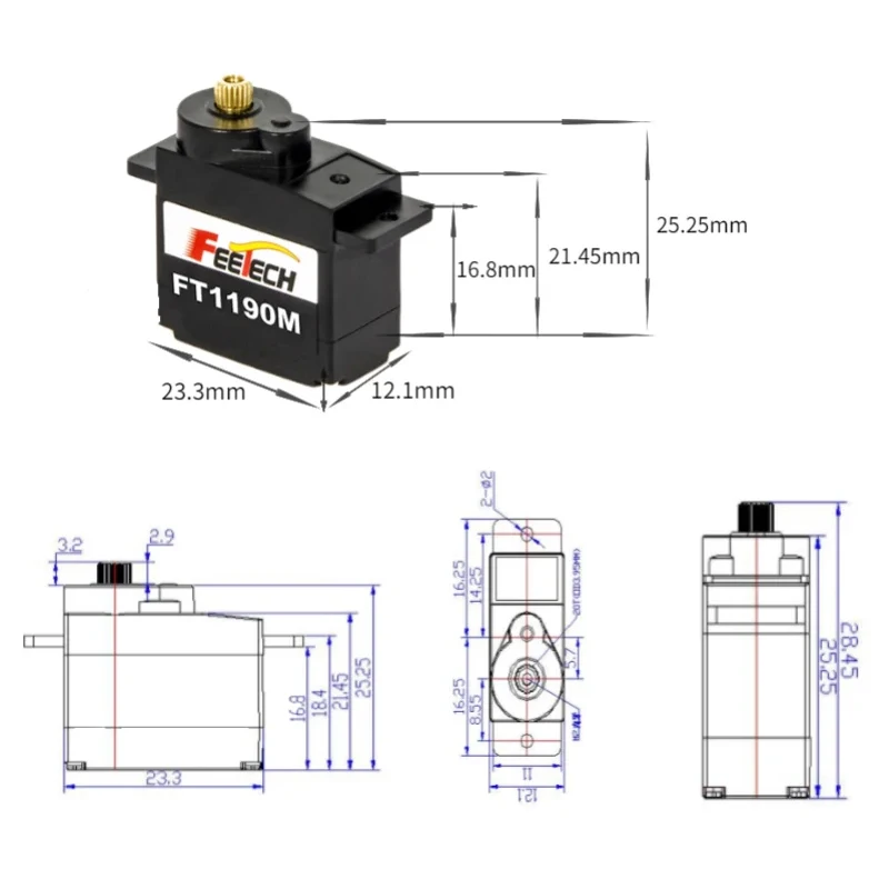 FEETECH FT1190M 4.8-6v 3.5kg M - Microbit recension och pris