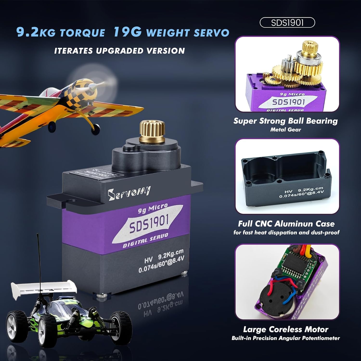 SERVOMY-SDS1901 Digital 9G Mic - Arduino Robot recension och pris