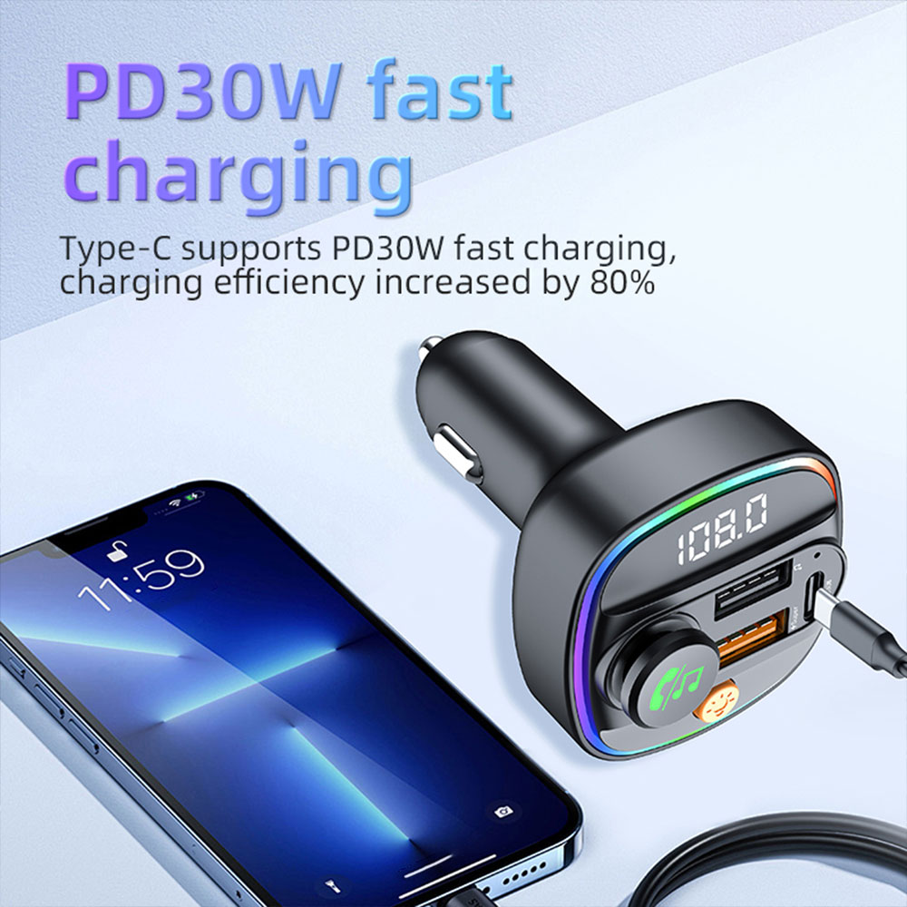 Bluetooth 5.4 FM Transmitter H - Robot Bluetooth Car recension och pris