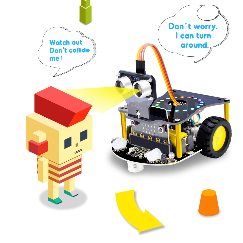 Kidsbits 2WD Microbit V2 Robot - Microbit Robot recension och pris