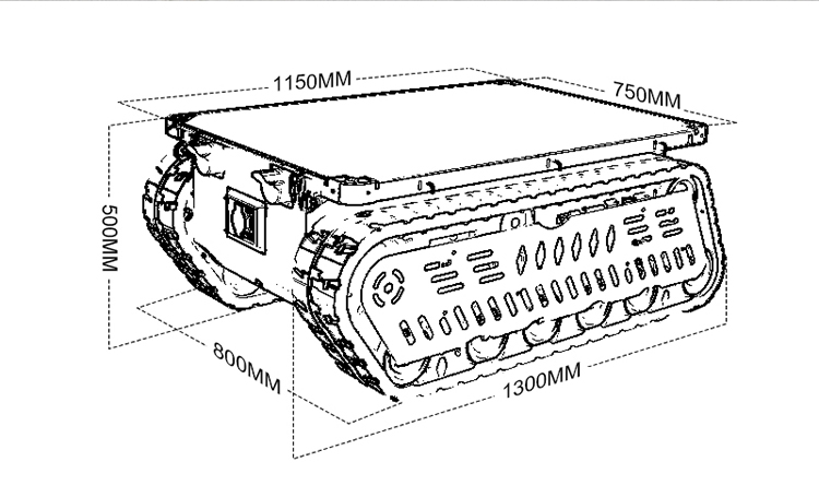 Heavy Duty Tank Chassis Robot  - Robot Chassis recension och pris